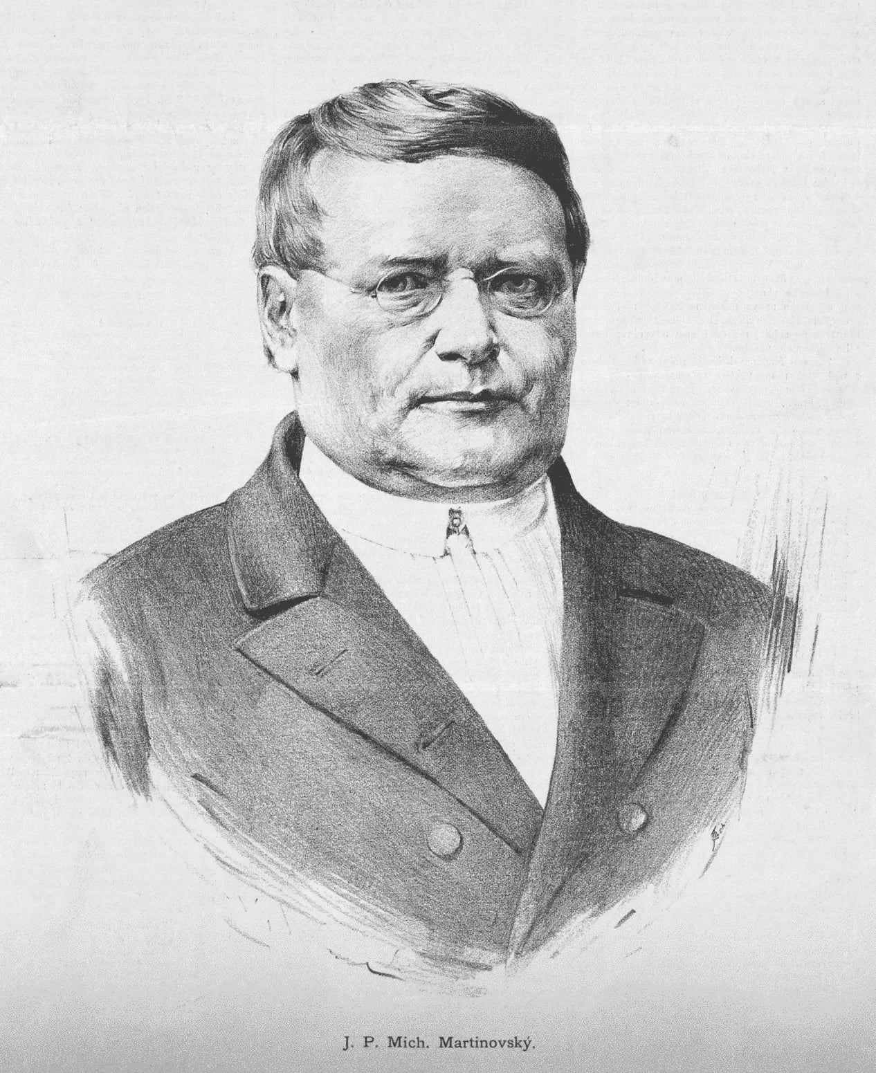 Porträt von Jan Pavel Martinovský (1808–1873) – Gedenkseite