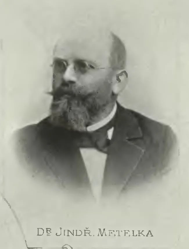 Porträt von Jindrich Metelka (1854–1921) – Gedenkseite