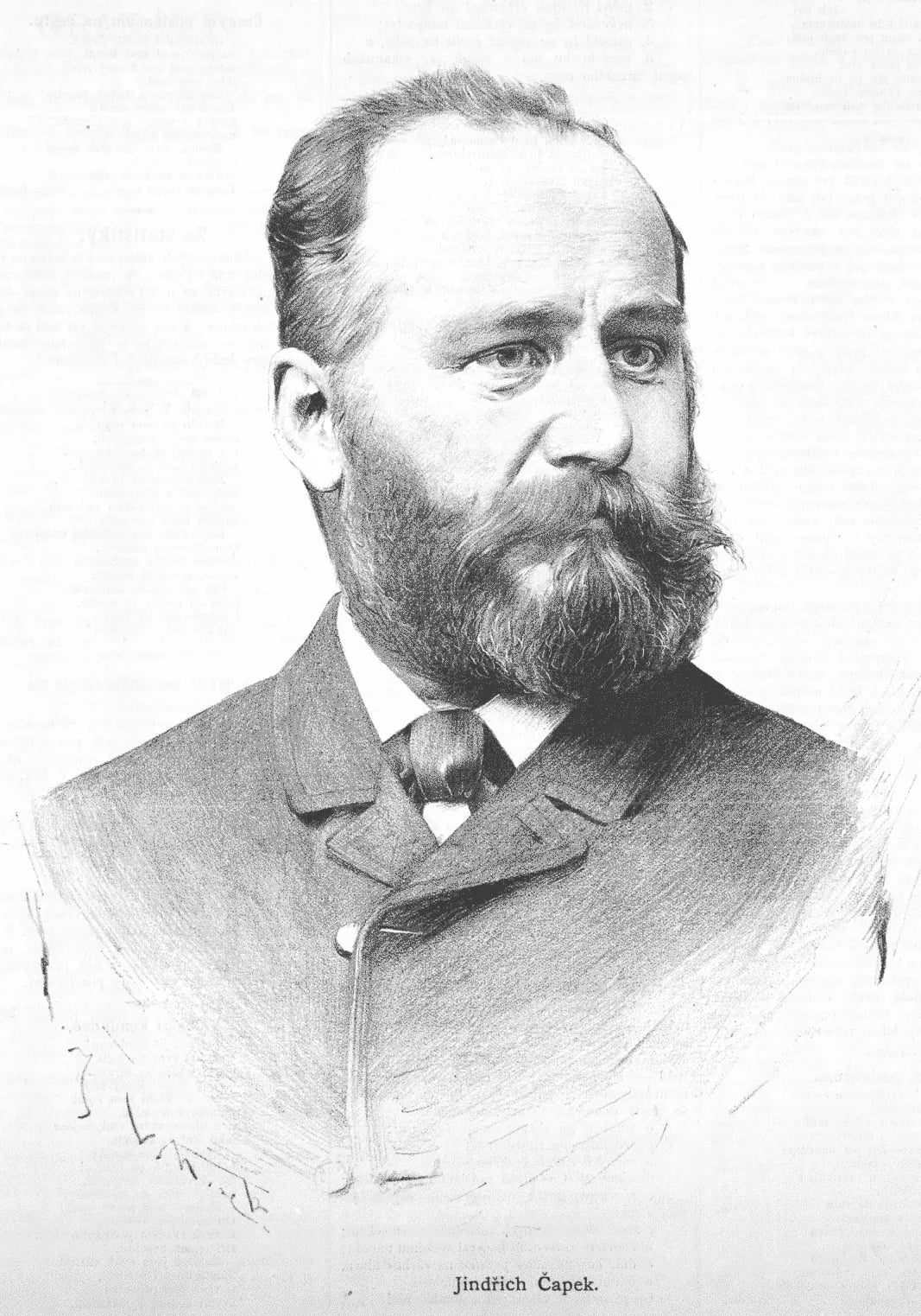 Portrait of Jindřich Václav Čapek (1837–1895) – memorial page