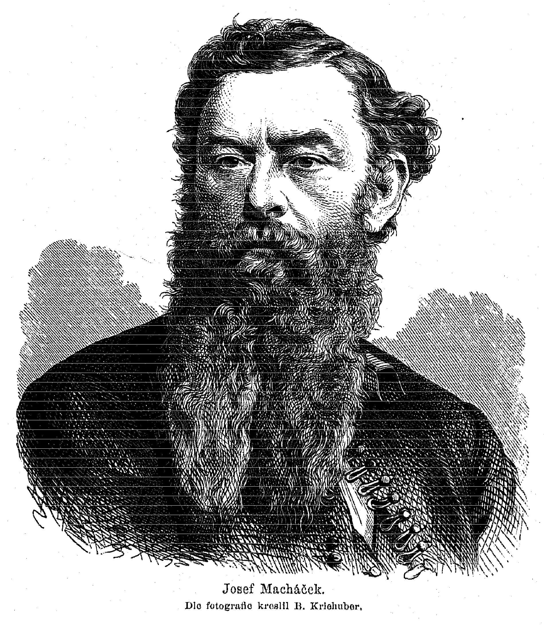 Porträt von Josef Macháček (1818–1870) – Gedenkseite