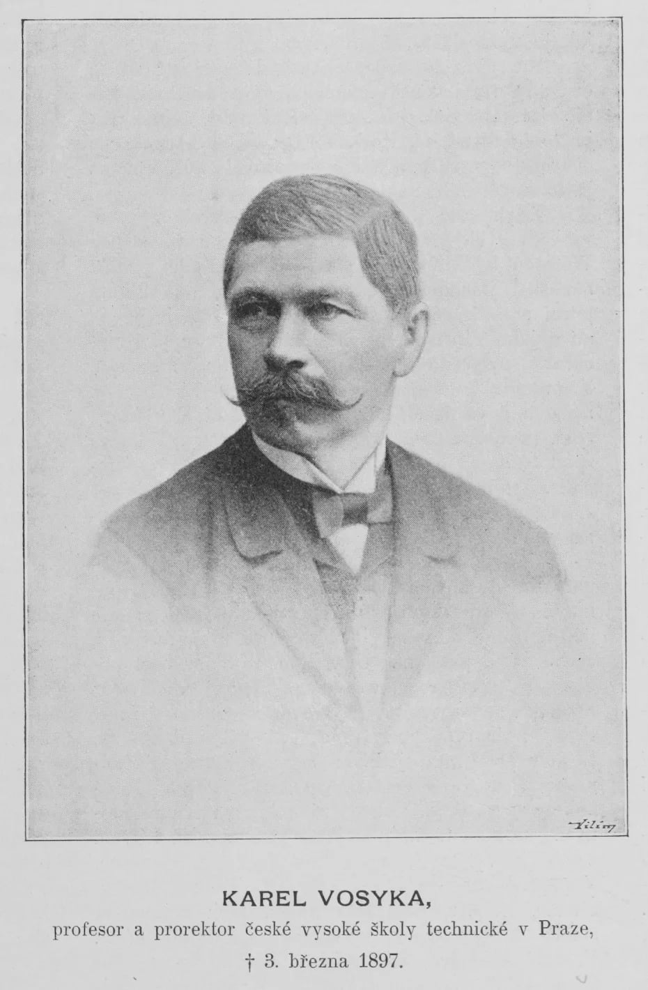 Porträt von Karel Vosyka (1847–1897) – Gedenkseite