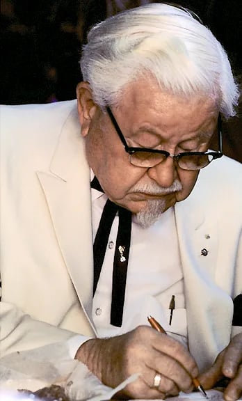 Porträt von Harland D. Sanders (1890–1980) – Gedenkseite