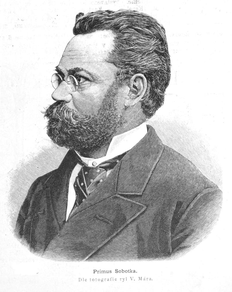Porträt von Primus Sobotka (1841–1925) – Gedenkseite