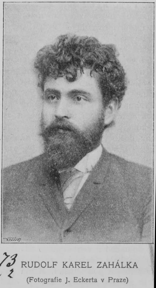 Porträt von Rudolf Karel Zahálka (1867–1899) – Gedenkseite
