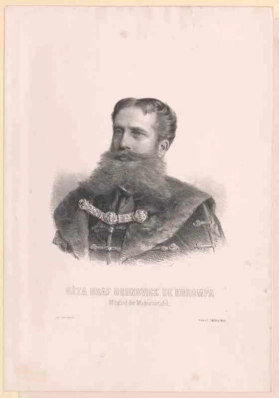 Portrait of Count Géza Brunswik de Korompa (1834–1899) – memorial page