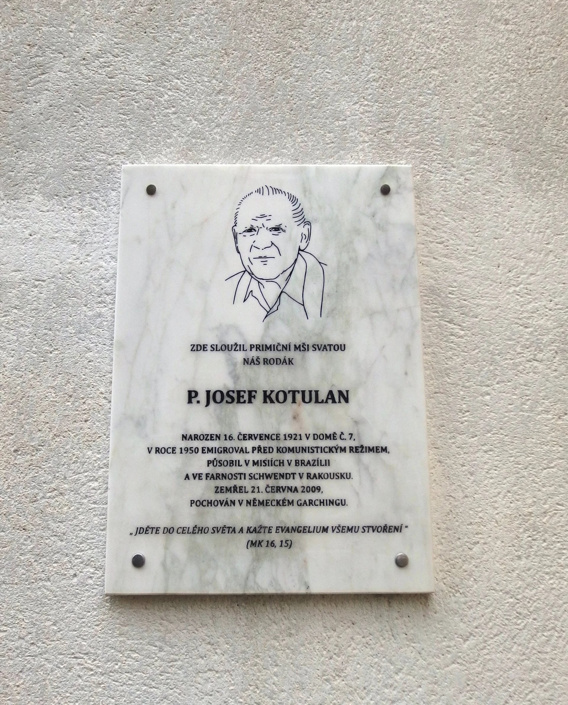 Porträt von Josef Kotulan (1921–2009) – Gedenkseite