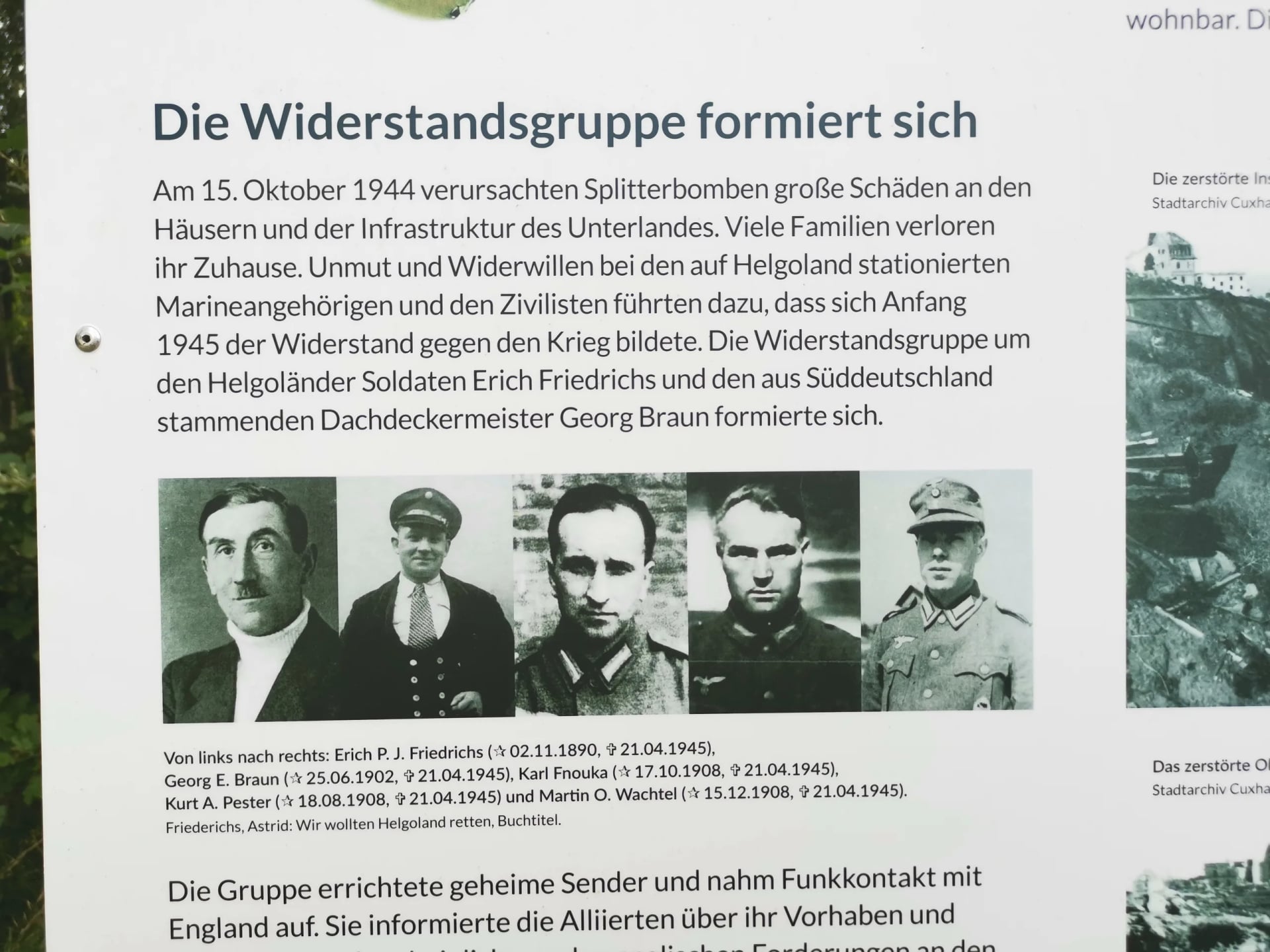 Porträt von Erich Paul Jansen Friedrichs (1890–1945) – Gedenkseite