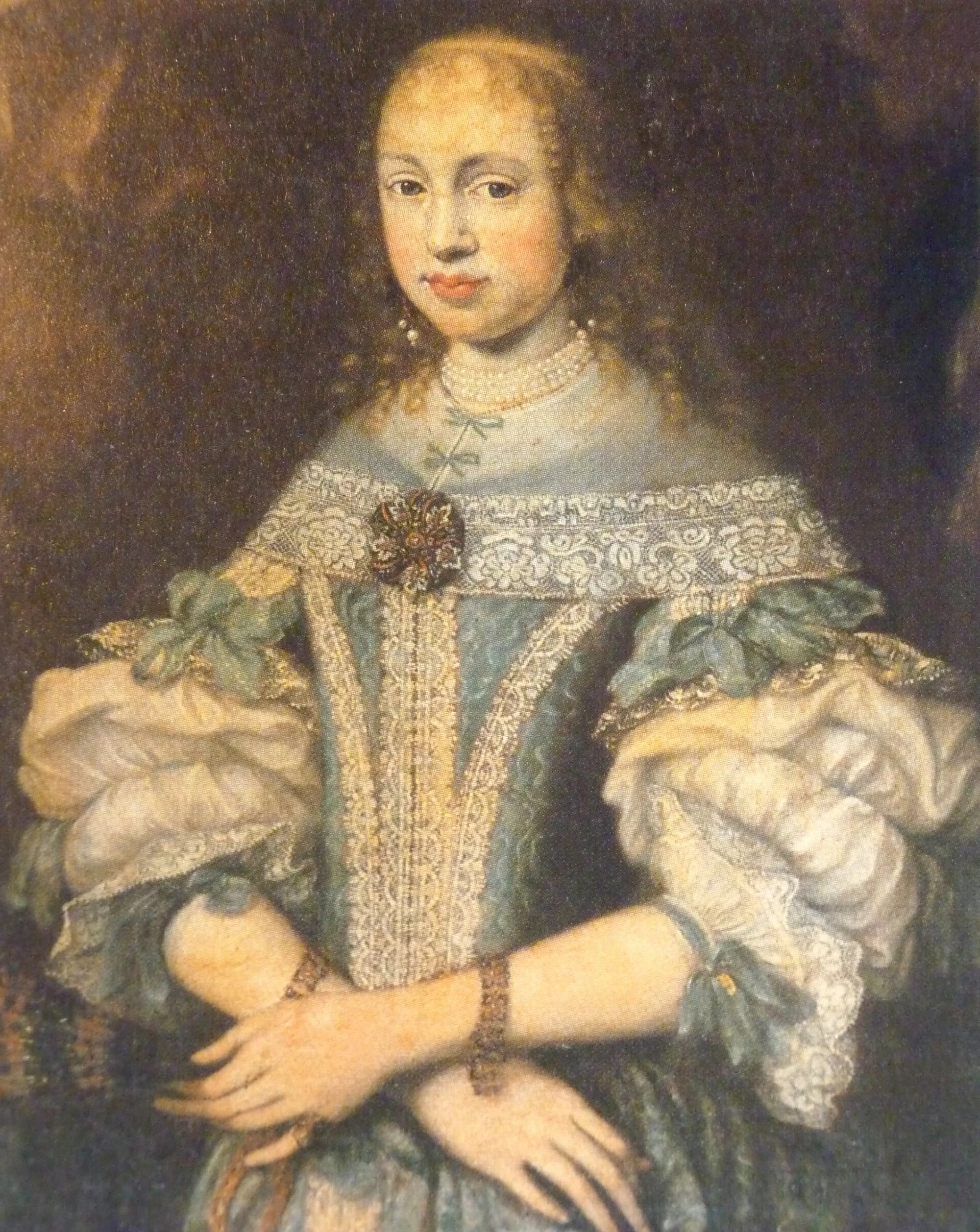 Porträt von Hortensia Gugelberg von Moos (1659–1715) – Gedenkseite