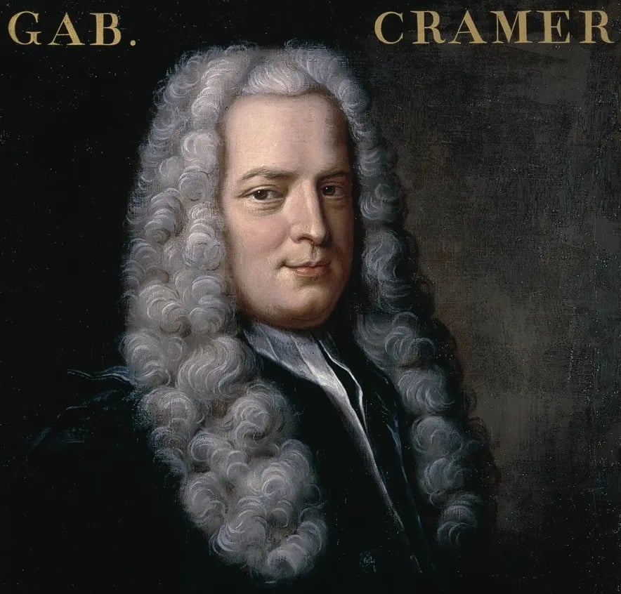 Porträt von Gabriel Cramer (1704–1752) – Gedenkseite