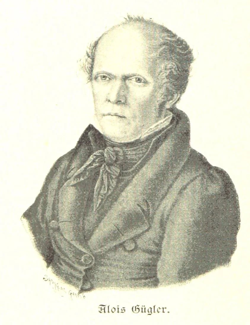 Porträt von Alois Gügler (1782–1827) – Gedenkseite
