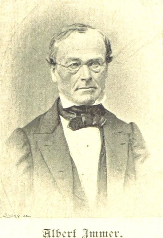 Porträt von Albert Immer (1804–1884) – Gedenkseite