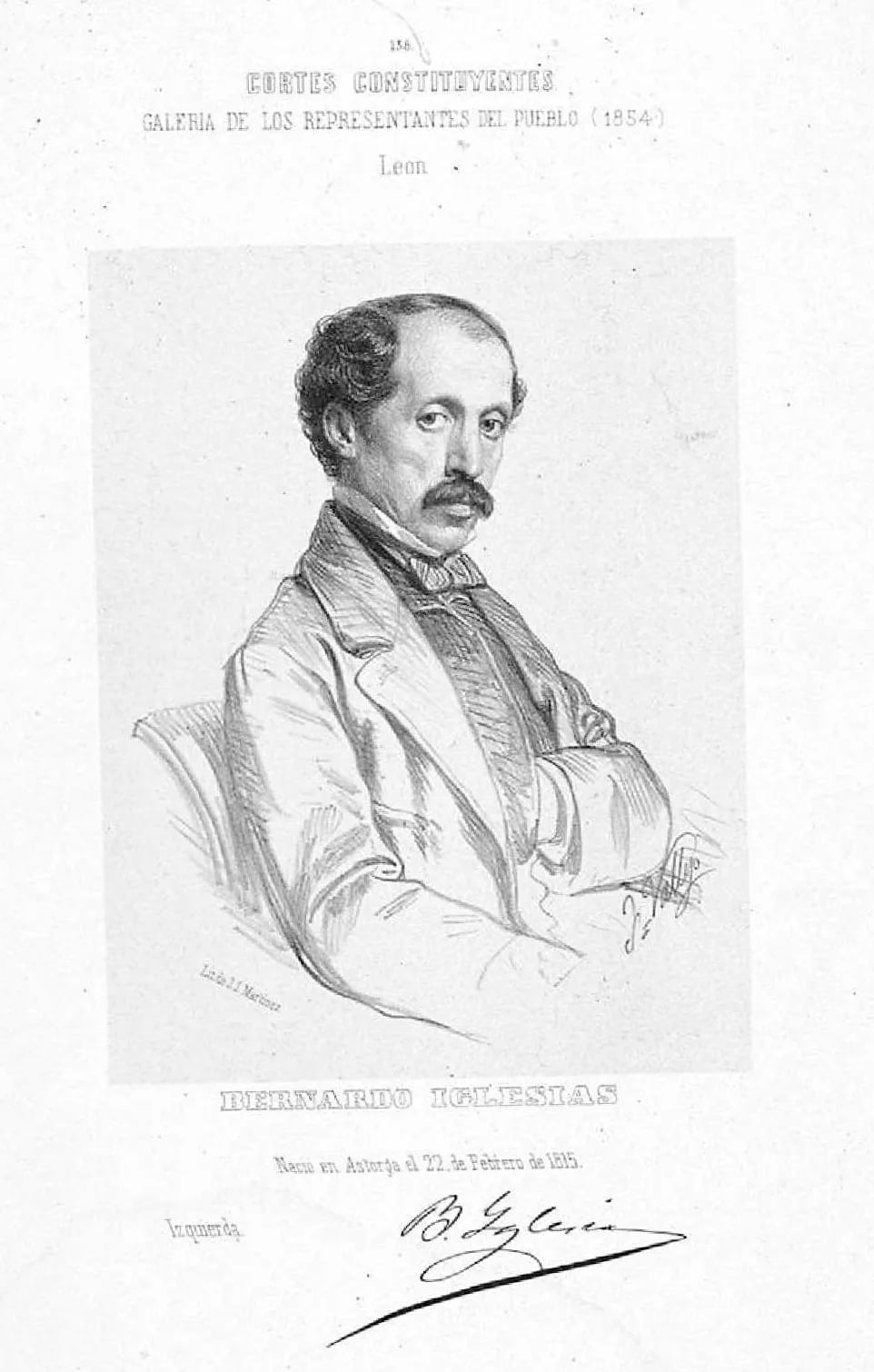Portrait of Bernardo Iglesias (1815–1882) – memorial page