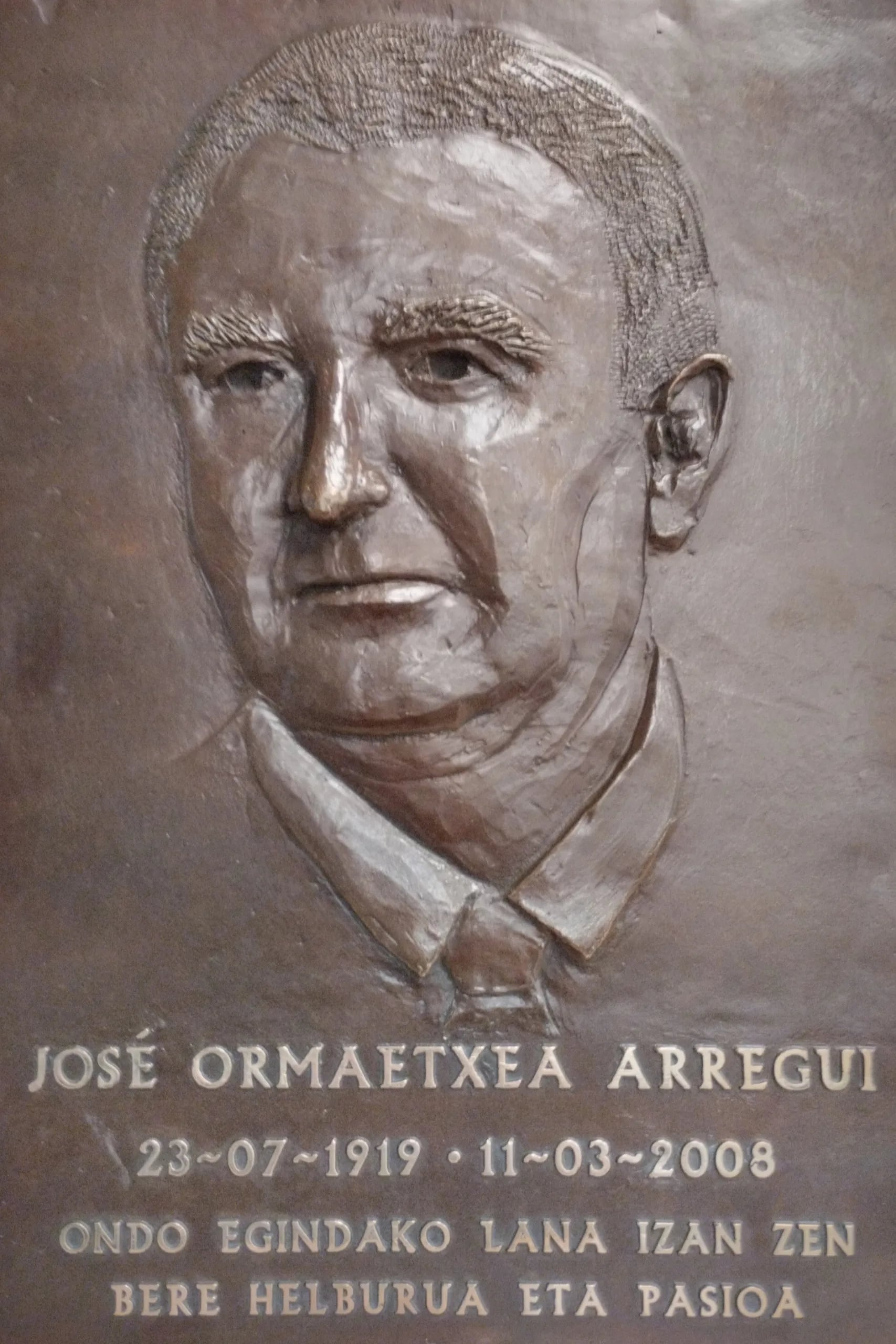 Portrait of Jose Ormaetxea (1919–2008) – memorial page