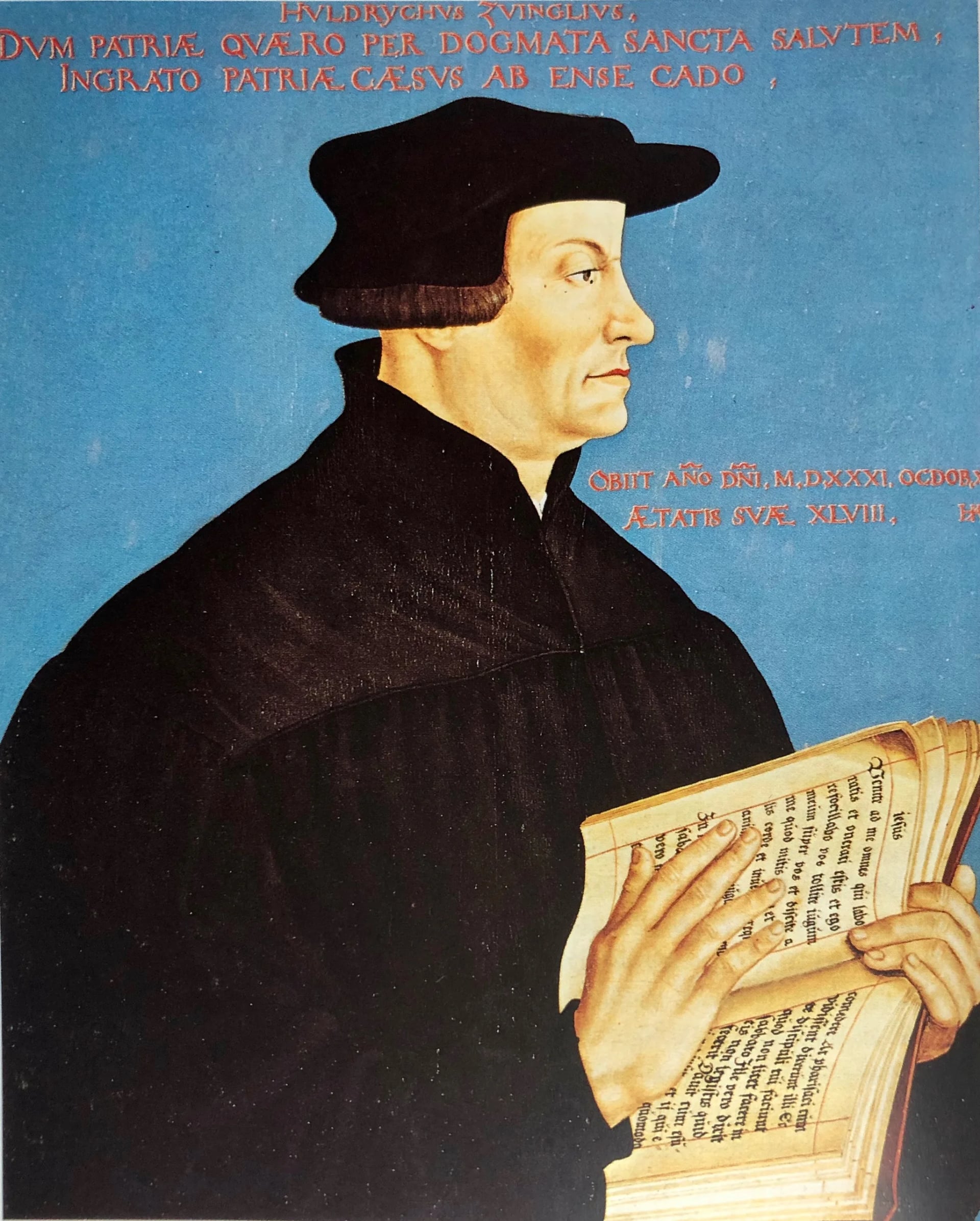 Porträt von Huldrych Zwingli (1484–1531) – Gedenkseite