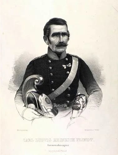 Porträt von Carl Ludvig Henrik Flindt (1792–1856) – Gedenkseite