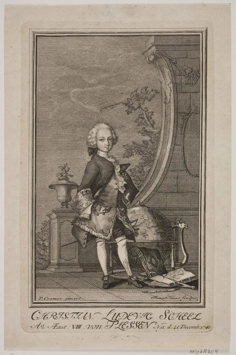 Porträt von Christian Ludvig Scheel von Plessen (1741–1801) – Gedenkseite