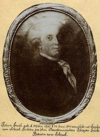 Porträt von Frederik Carl Emil af Slesvig-Holsten-Sønderborg-Augustenborg (1767–1841) – Gedenkseite