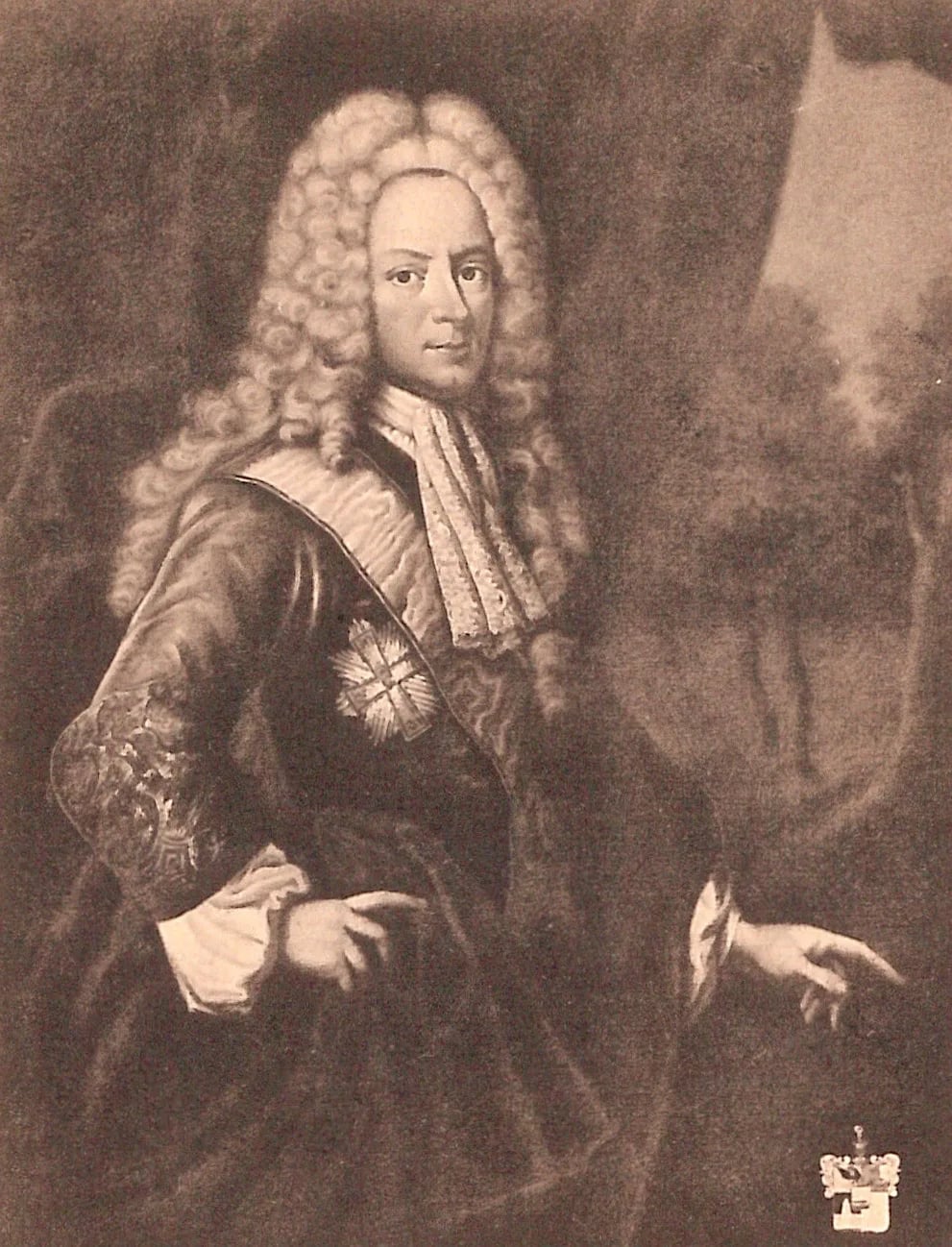 Porträt von Frederik Christian Adeler (1668–1726) – Gedenkseite