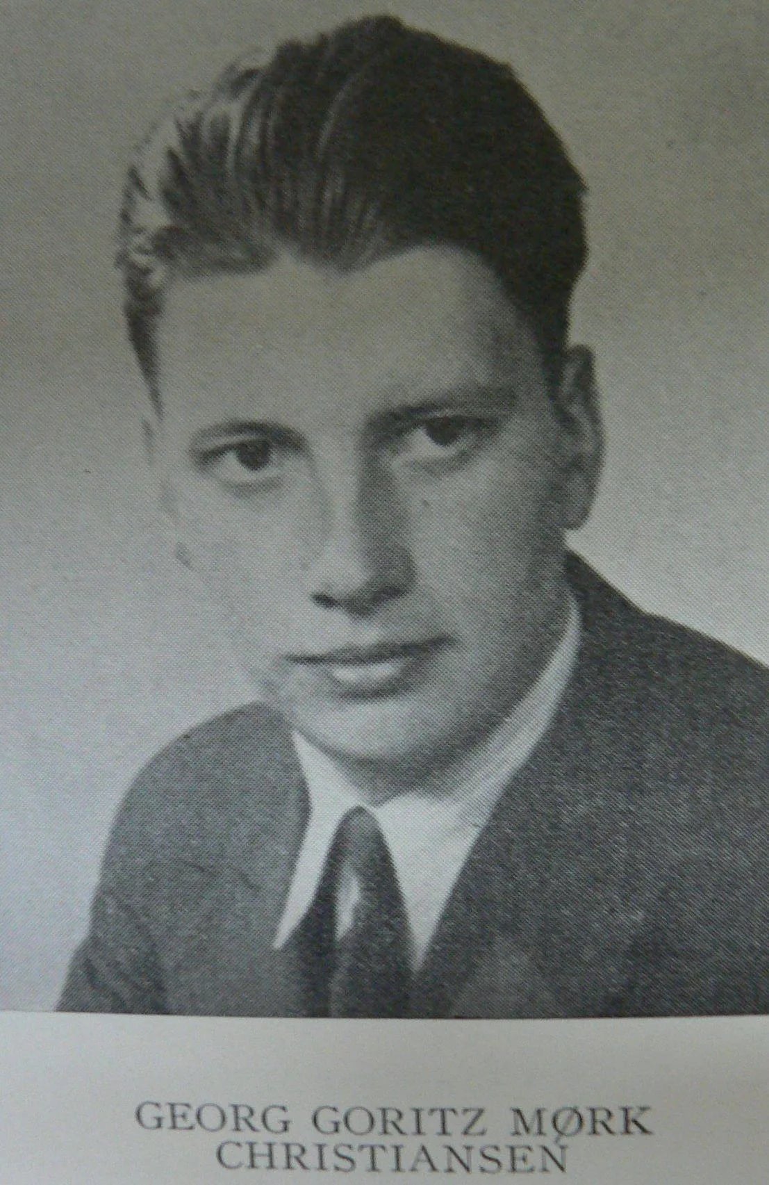 Portrait of Georg Mørch Christiansen (1921–1943) – memorial page