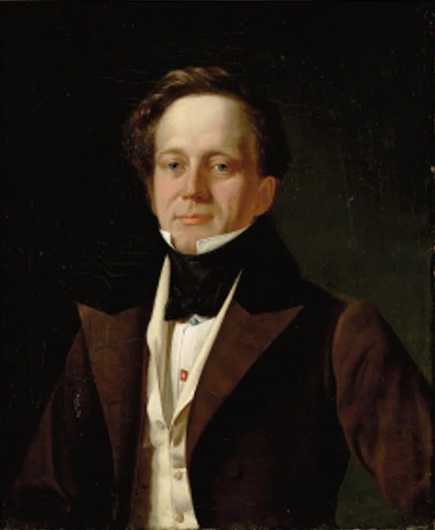 Portrait of Ludvig Vilhelm Henrik Krabbe (1798–1857) – memorial page