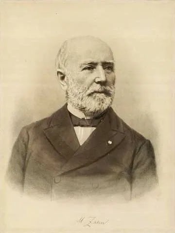 Porträt von M.C.F. Zahn (1836–1919) – Gedenkseite