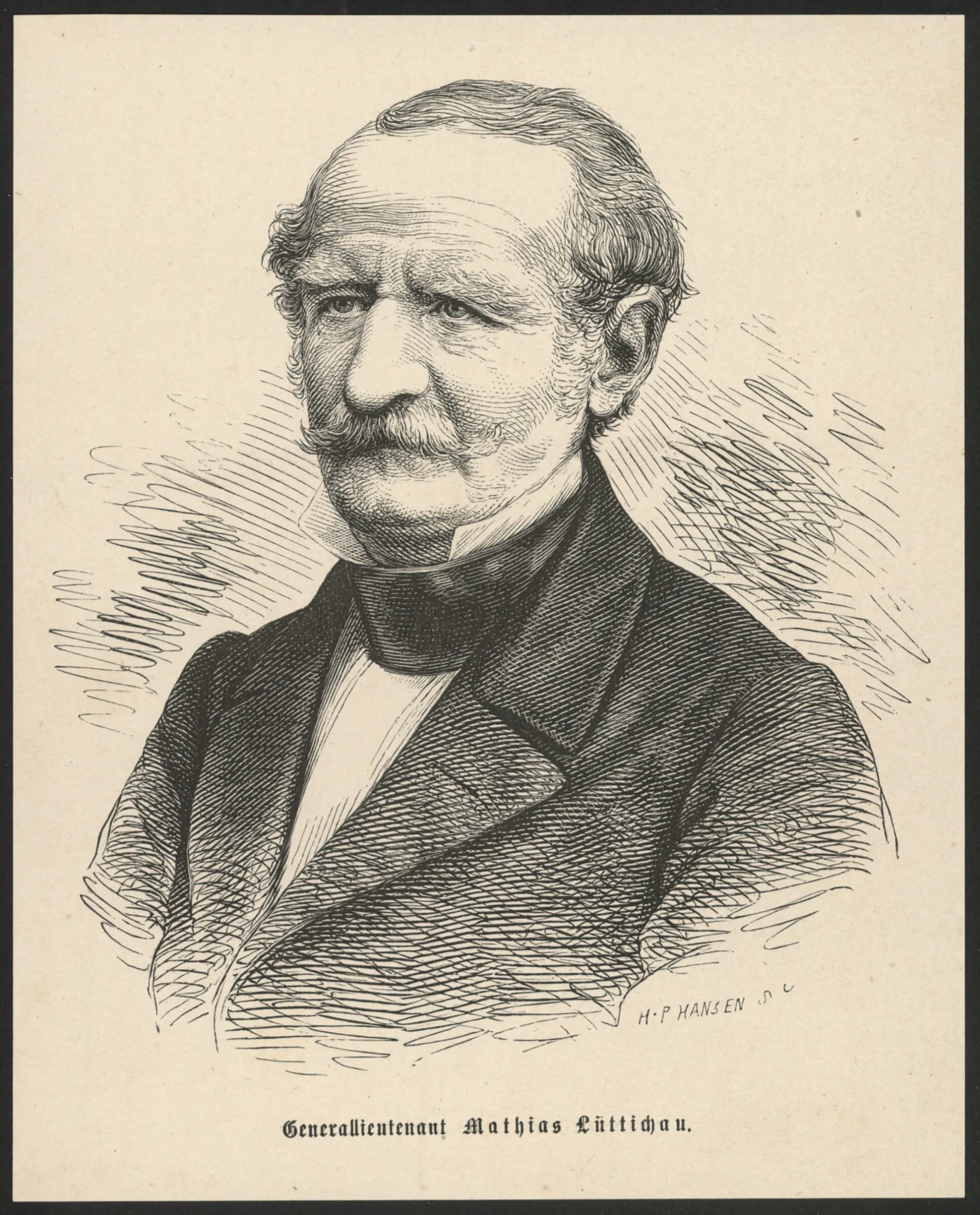 Portrait of Mathias Lüttichau (1795–1870) – memorial page