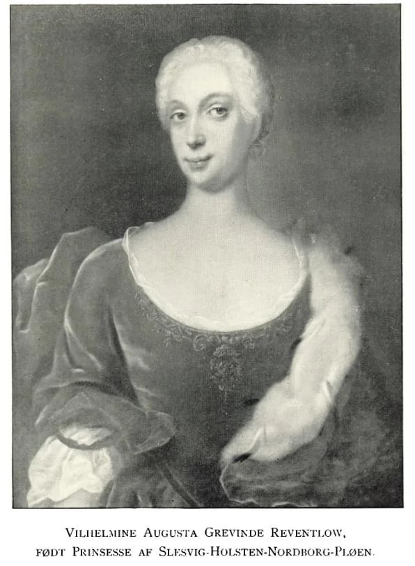Porträt von Wilhelmine Auguste von Schleswig-Holstein-Sonderburg in Norburg (1704–1749) – Gedenkseite