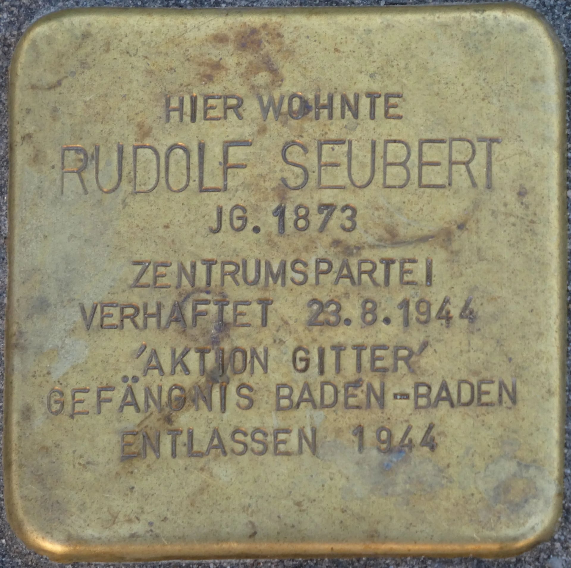 Porträt von Rudolf Seubert (1873–1946) – Gedenkseite