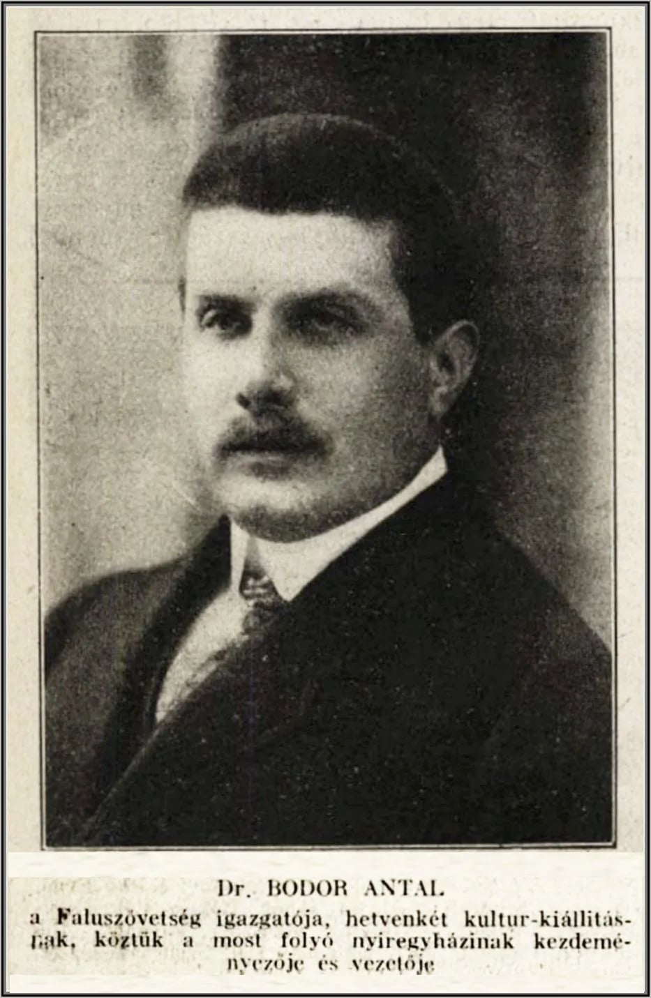 Portrait of Antal Bodor (1878–1955) – memorial page