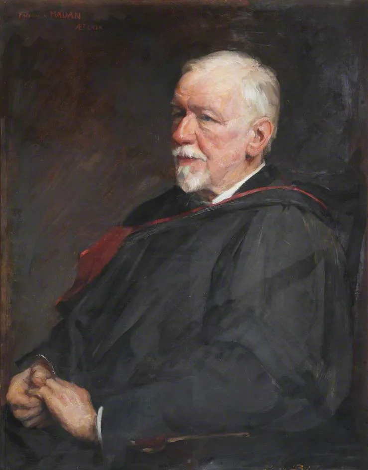 Porträt von Falconer Madan (1851–1935) – Gedenkseite