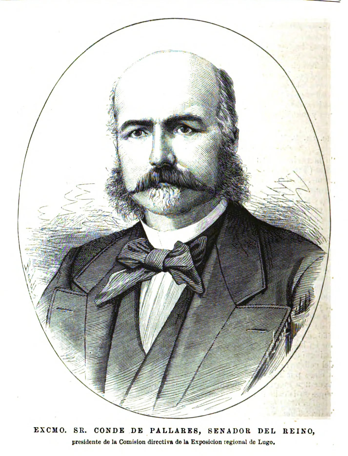 Porträt von Manuel Vázquez de Parga (1828–1908) – Gedenkseite