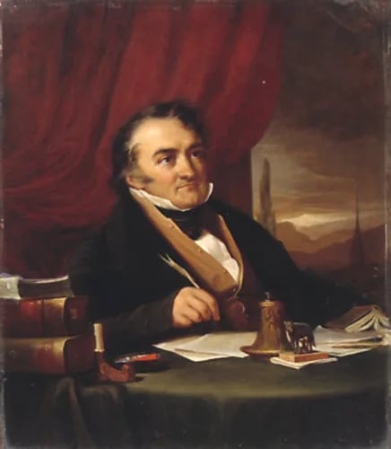 Porträt von Jean-Charles-Léonard Simonde de Sismondi (1773–1842) – Gedenkseite