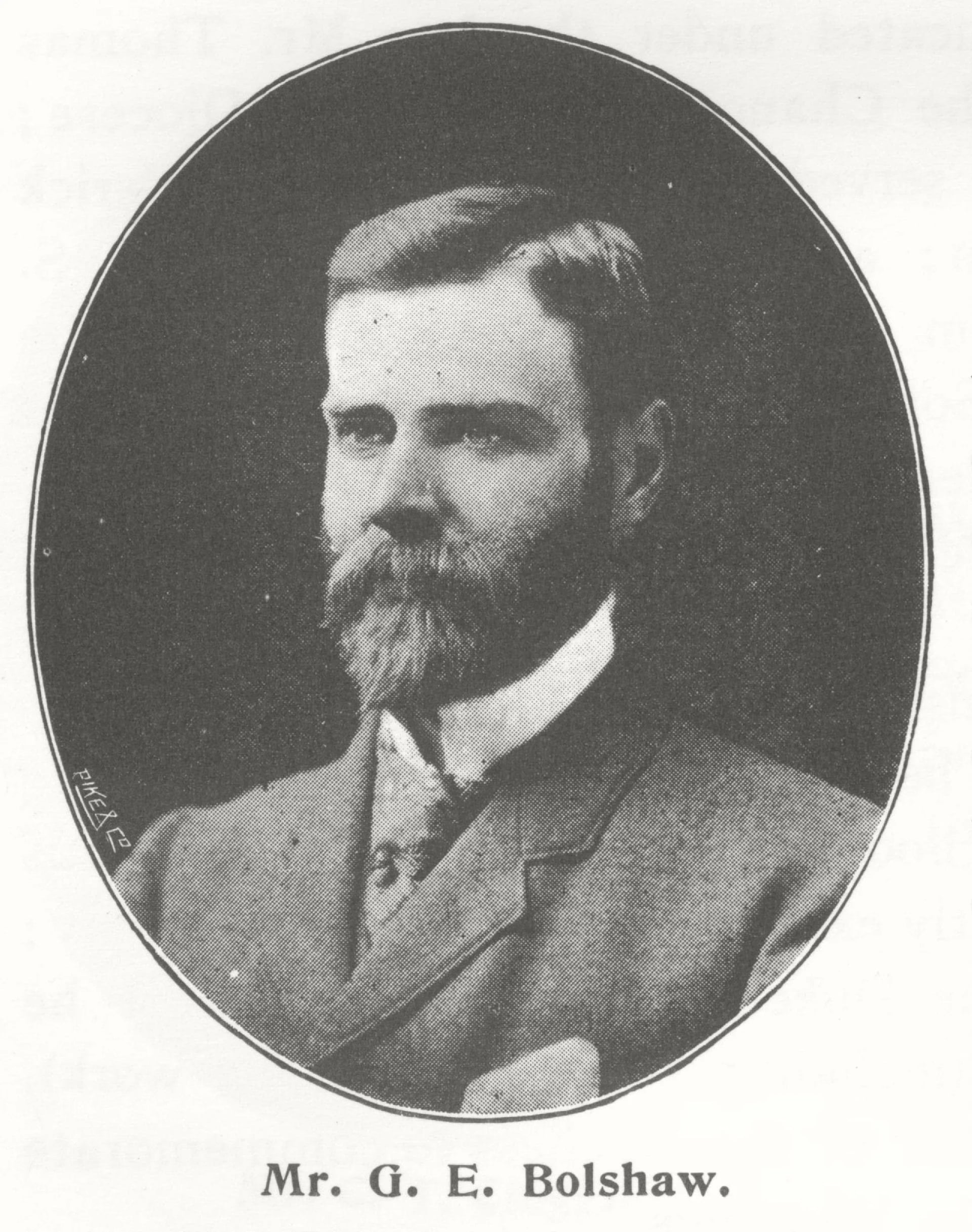 Porträt von George Edward Bolshaw (1863–1938) – Gedenkseite