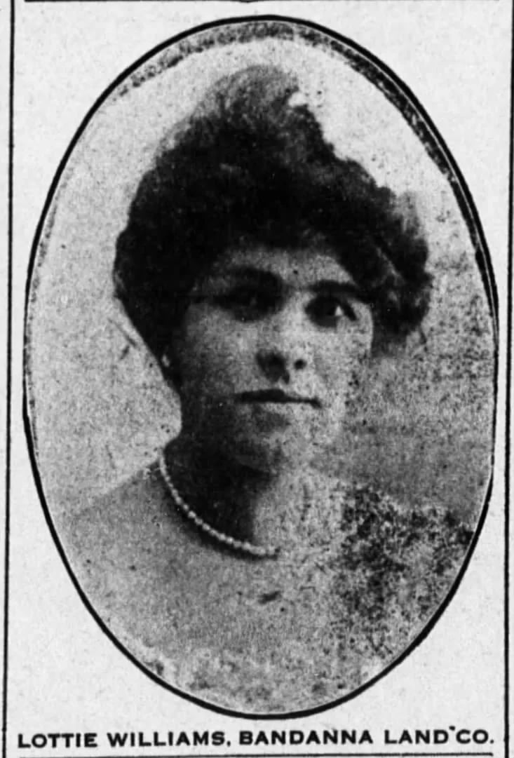 Portrait of Lottie Williams, actress born 1866 (1866–1929) – memorial page