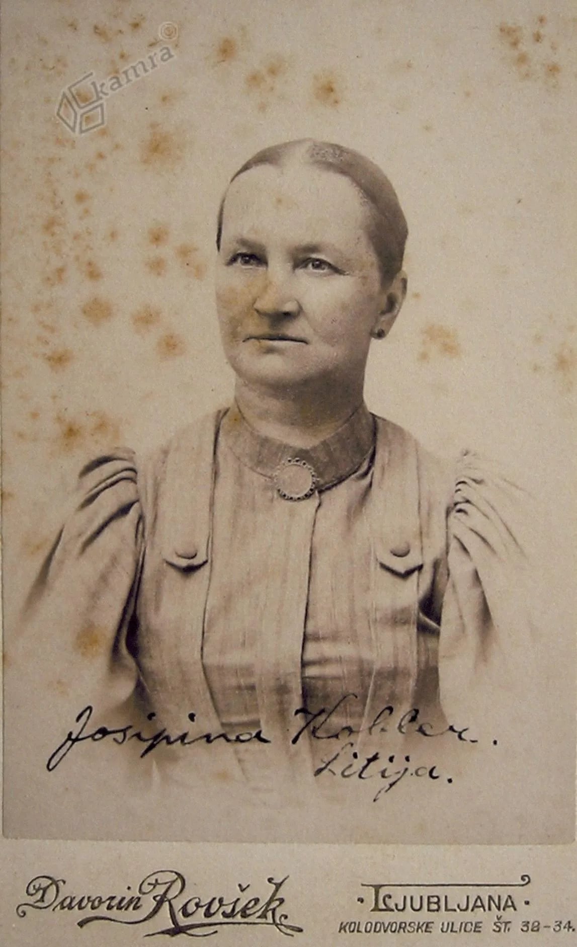 Portrait of Josipina Kobler (1841–1931) – memorial page