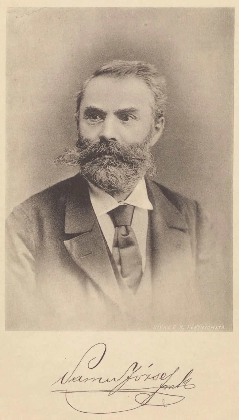 Porträt von József Samu (1829–1894) – Gedenkseite