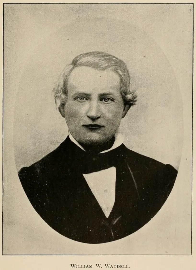 Porträt von William W. Waddell (1818–1875) – Gedenkseite