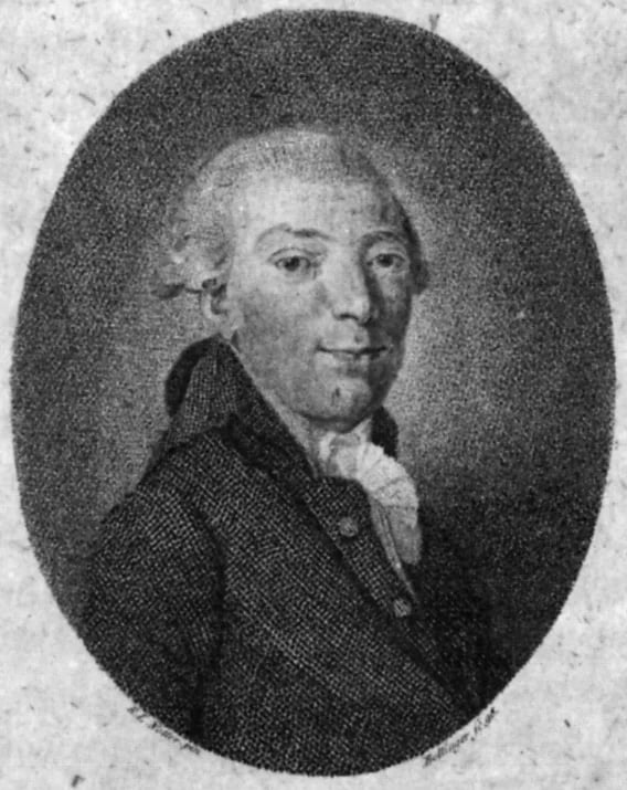 Porträt von Johann Christoph Schwab (1743–1821) – Gedenkseite