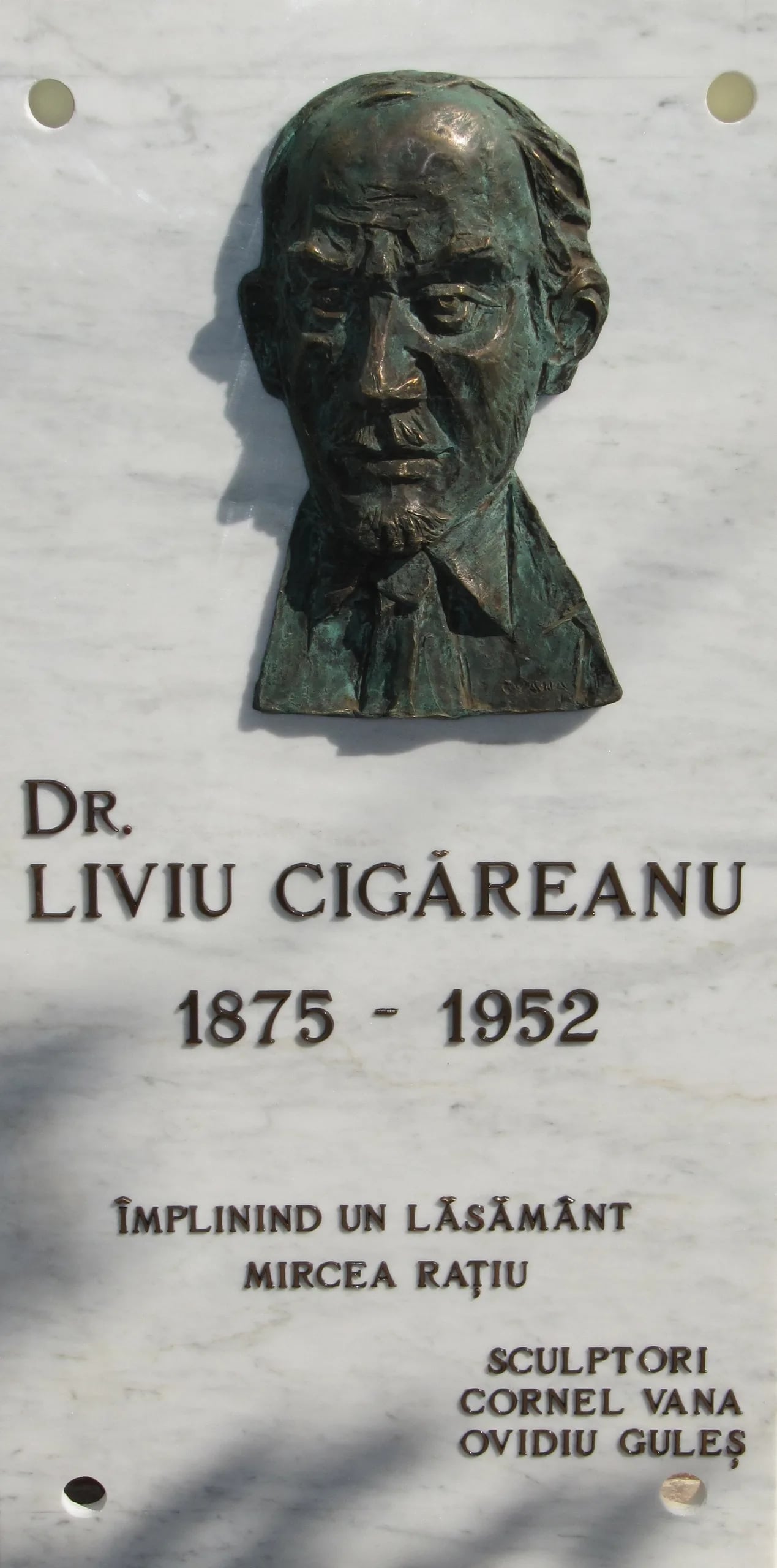 Portrait of Liviu Cigăreanu (1875–1952) – memorial page