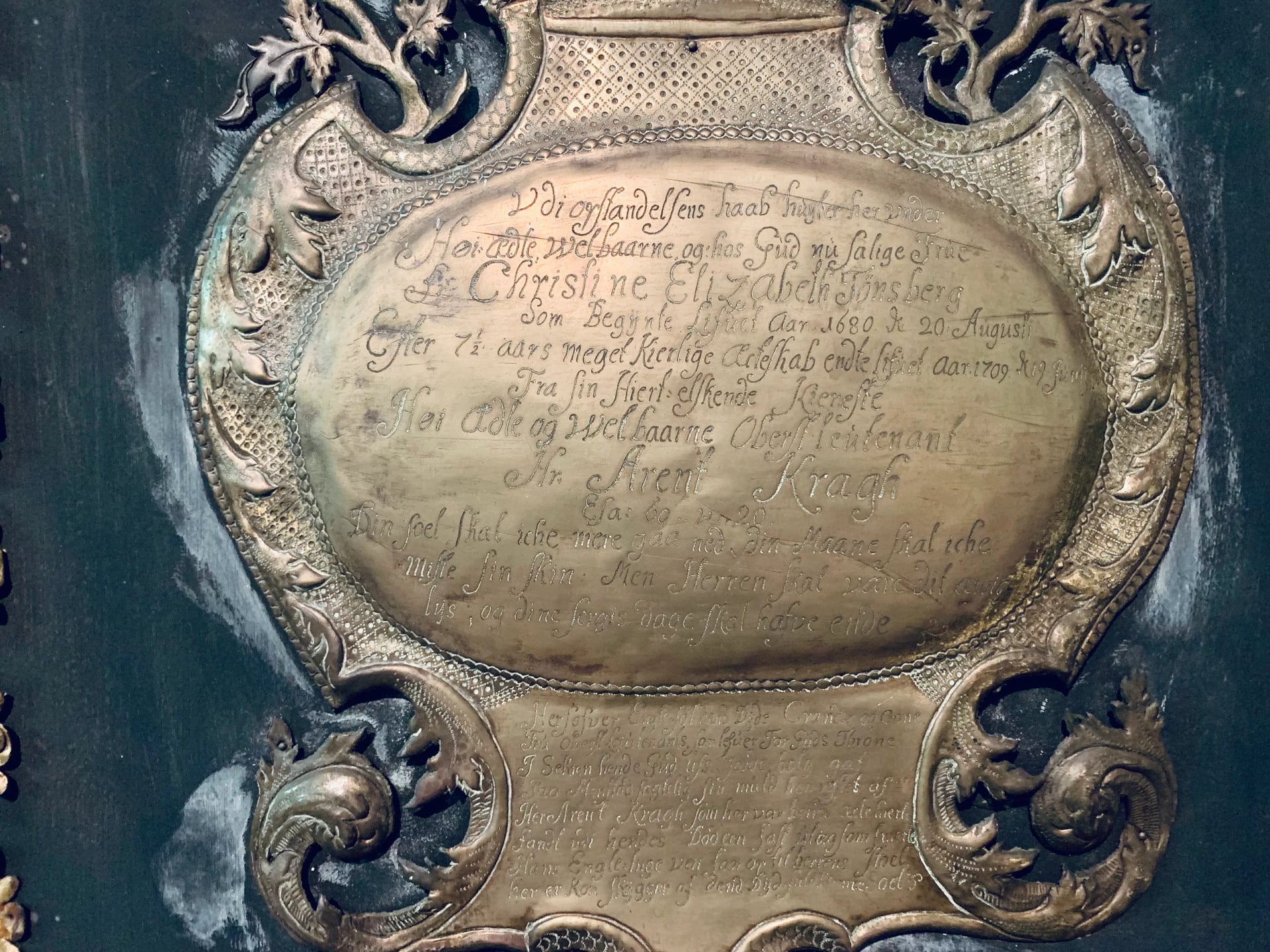 Portrait of Christine Elizabeth Tønsberg (1680–1709) – memorial page