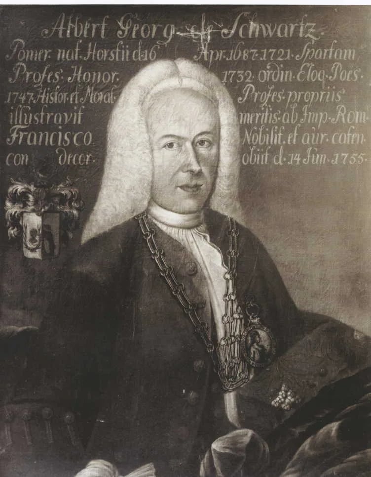 Porträt von Albert Georg Schwartz (1687–1755) – Gedenkseite