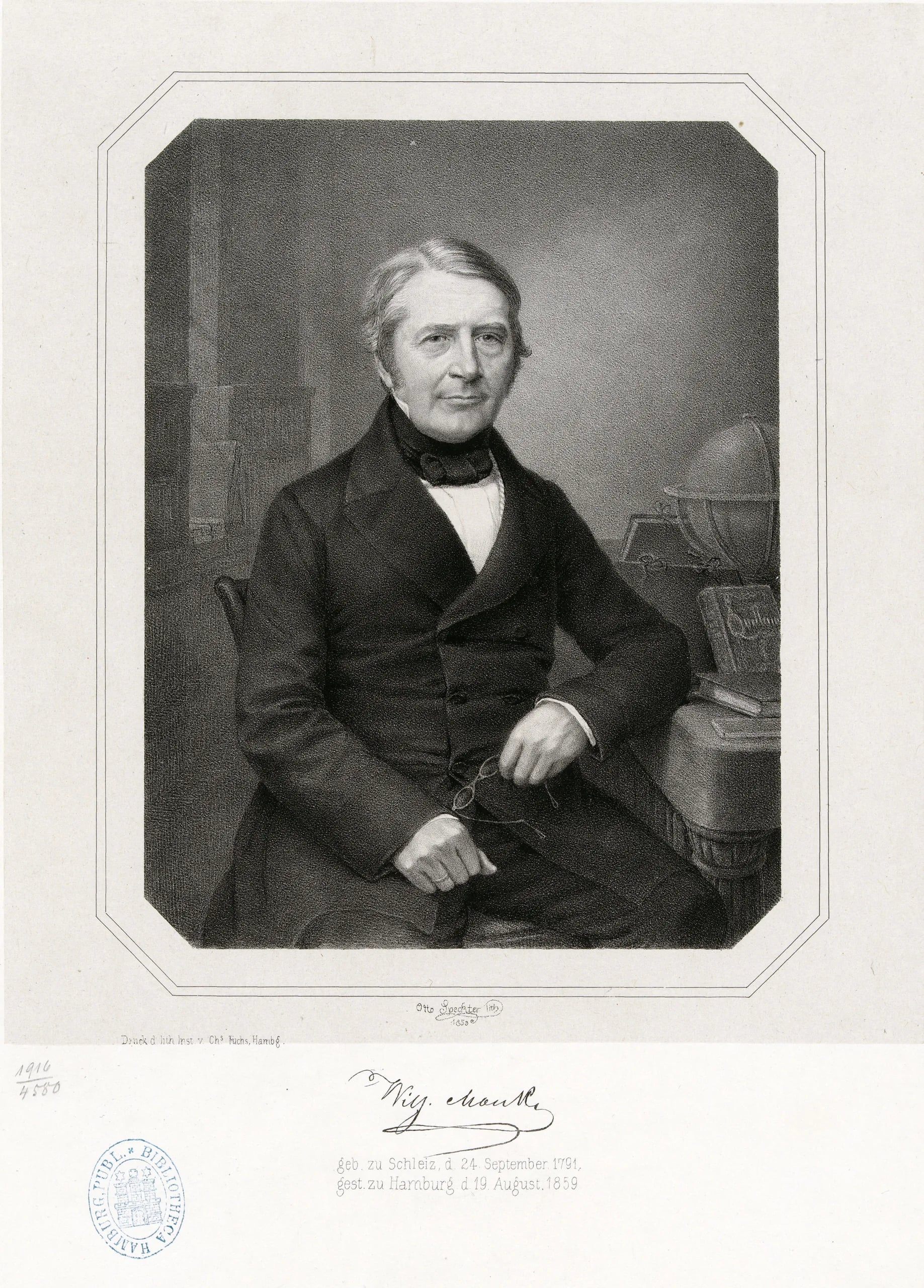 Porträt von Johann Wilhelm Mauke (1791–1859) – Gedenkseite