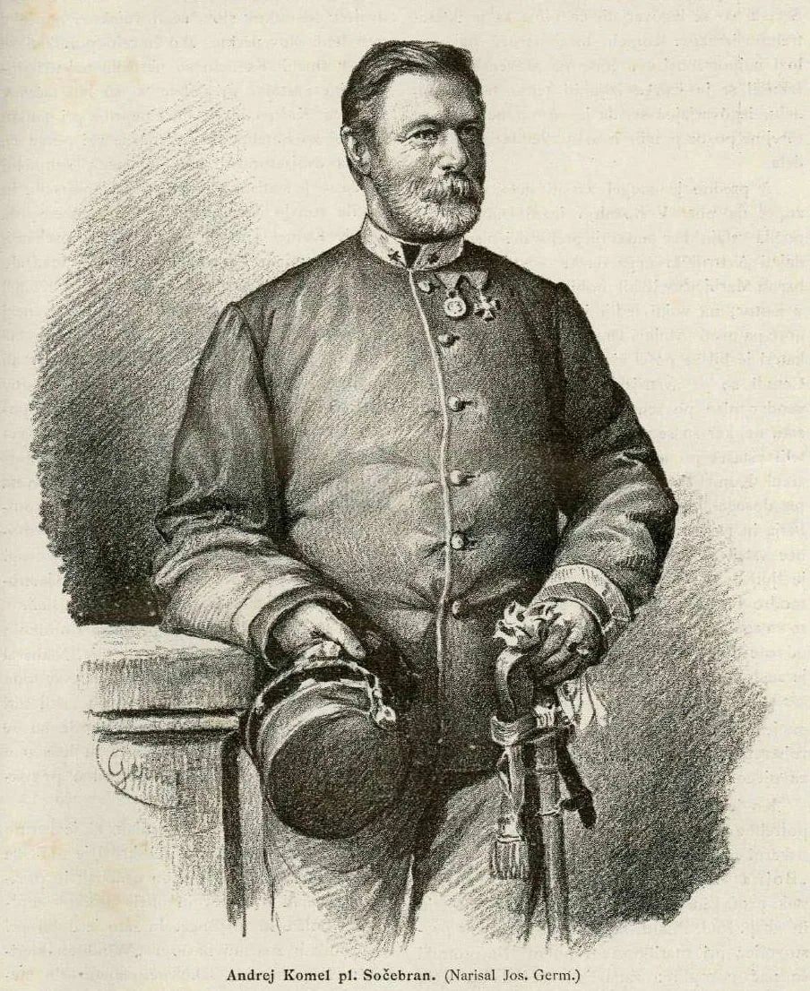 Portrait of Andrej Komel (1829–1892) – memorial page