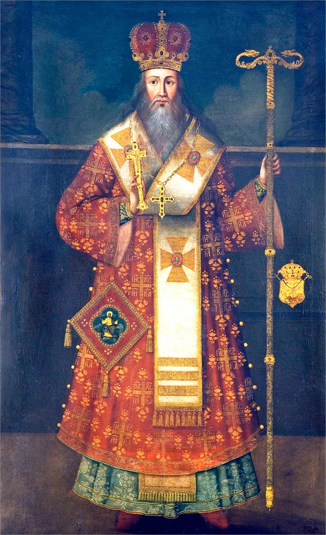 Porträt von Arsenije III., Peć, Patriarch (1633–1706) – Gedenkseite