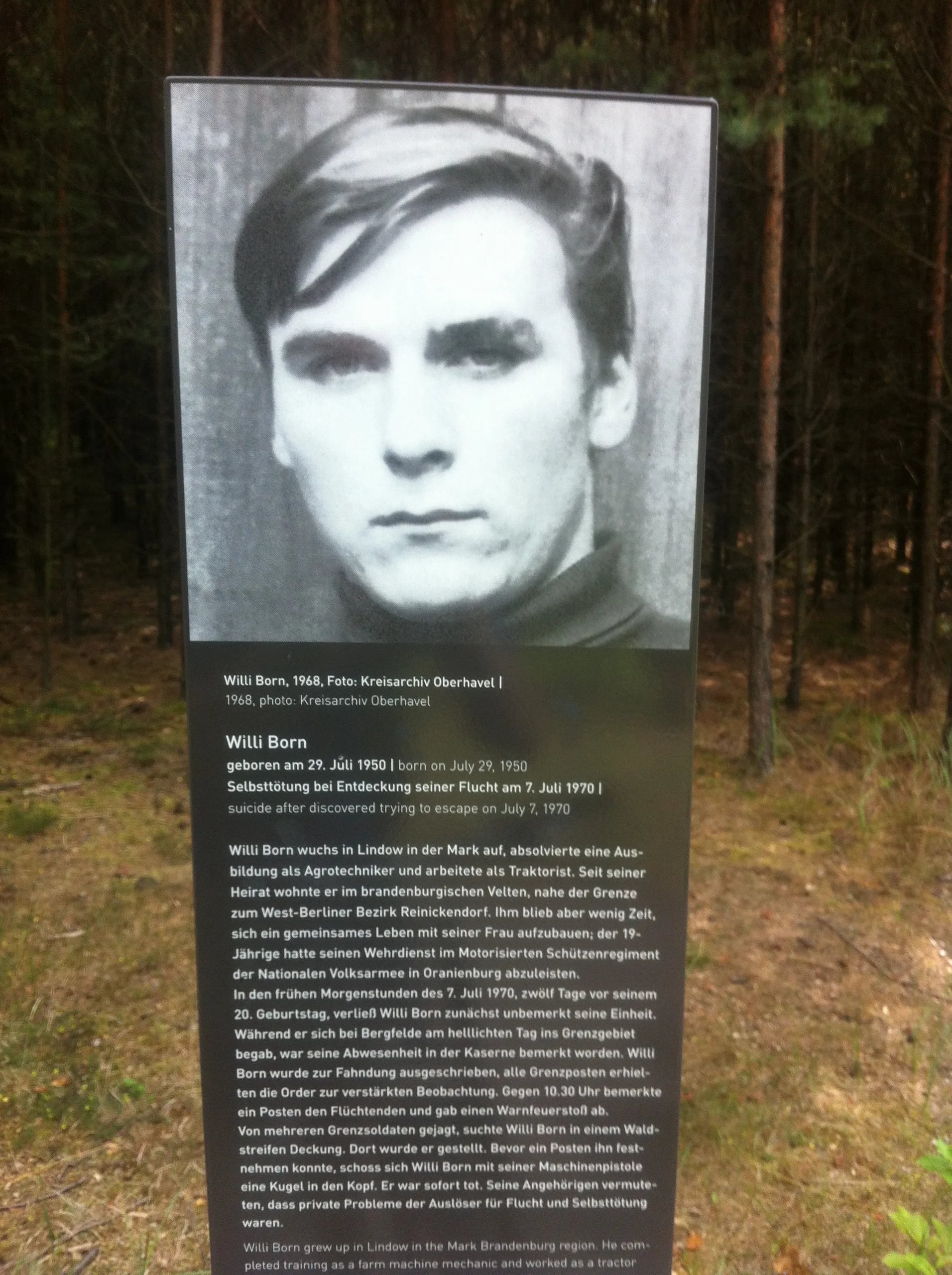 Porträt von Willi Born (1950–1970) – Gedenkseite