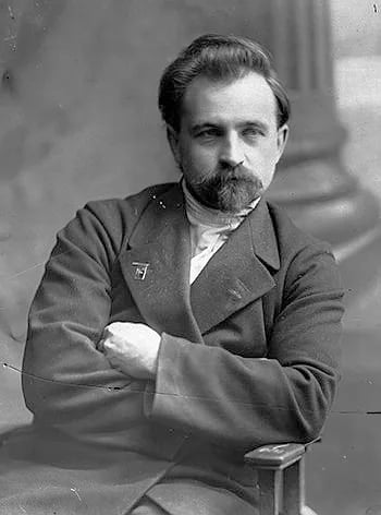 Porträt von Jewgeni Alexejewitsch Preobraschenski (1886–1937) – Gedenkseite