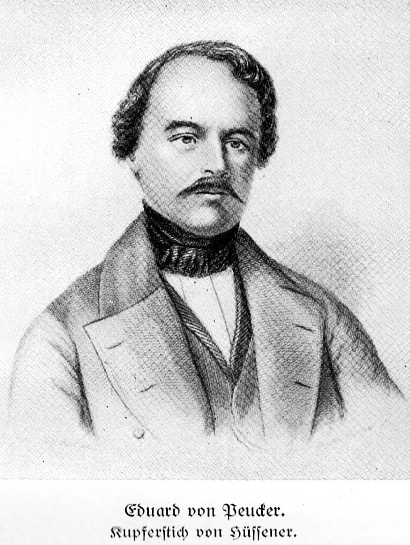 Porträt von Eduard von Peucker (1791–1876) – Gedenkseite