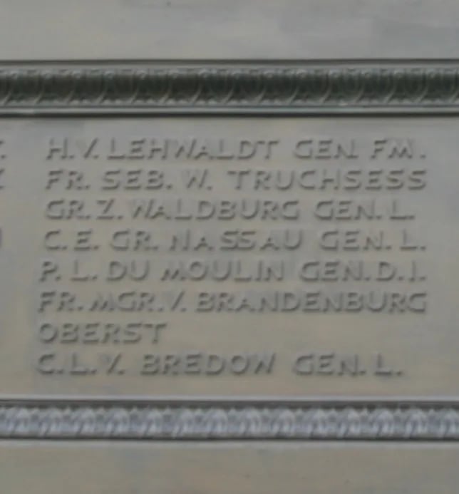 Porträt von Kaspar Ludwig von Bredow (1685–1773) – Gedenkseite