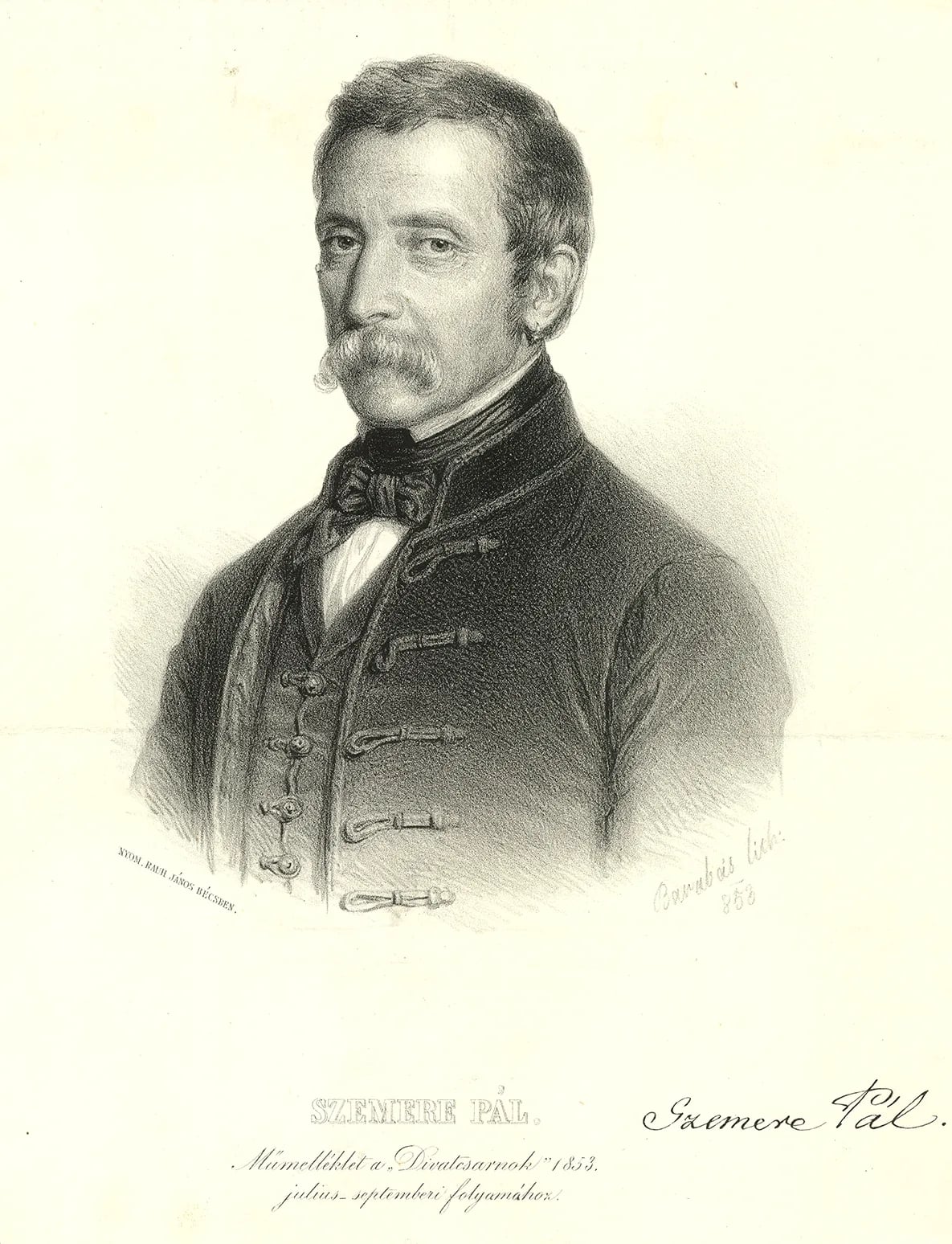 Porträt von Paul Szemere (1785–1861) – Gedenkseite