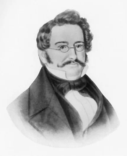 Porträt von Plazid Weissenbach senior (1814–1858) – Gedenkseite